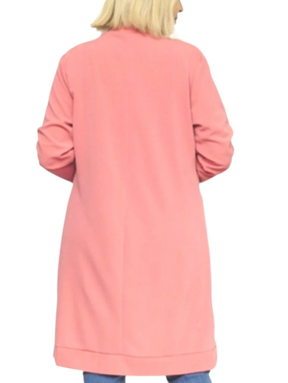 NWT DOUBLE JU Mauve Open Front Long Sleeved Cardigan Stretchy Plus Size 1X NEW